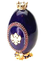 Vivian Alexander Gemstone Enameled Goose Egg 