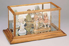 Doll & Figurine Wood & Glass Display Case
