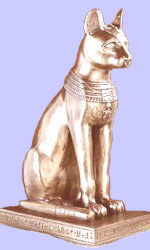 Bastet Golden Statue- Egyptian God & Goddess Statues