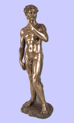 Fused Bronze David Statue