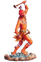 Pawnee Warrior with Tomahawk  - Native Tribal Art Figurine