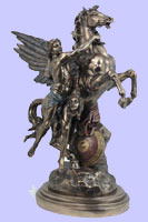Perseus & Pegasus with Medusa Statue - Emile Louis Picault - Fused Bronze