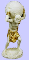 Atlas Statue holding the world on his shoulders