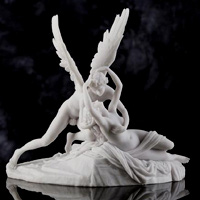 Eros & Psyche Statue - Antonio Canova - Louvre Museum Paris - Cupid