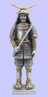 Pewter Japanese Samurai Warrior Figurine