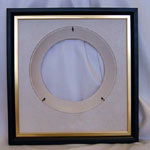 Black Finish Wood Plate Frame With Gold Liner 