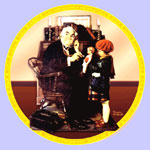 The Doctor and The Doll  -  Norman Rockwell Plate