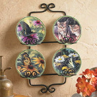 Garden Visitor Collection Set of 4 Mini Plates - Rosemary Millette