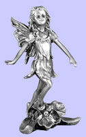 Pewter Skipping Fairie Figurine