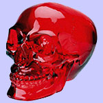 Red Crystal Skull w/ Movable Jaw