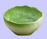 Set of 2 Green Cabbage Dipping Bowl