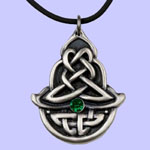 Celtic Emerald Pendant Costume Jewelry
