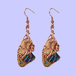 Nouveau Peacock Maiden Earrings Costume Jewelry