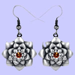 Eastern Lotus Earrings Costume Jewelry
