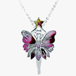 Pink Fairy Pendant Costume Jewelry