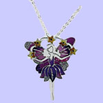 Purple Fairy Pendant Costume Jewelry