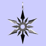 Ninja Star Pendant Costume Jewelry