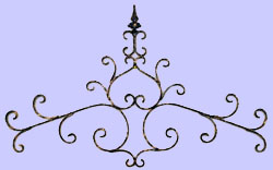 Heart Wrought Iron Decorative Grill