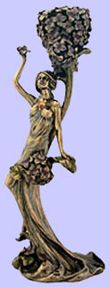 Nouveau Flower Lady Candle Holder