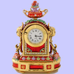 Pewter Nouveau Clock