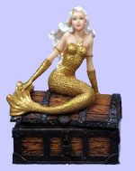 Pirate's Golden Mermaid Treasure Chest
