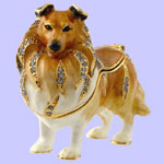 Sheltie Jeweled Box