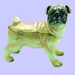 Pug Jeweled Box