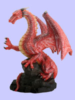 Red Dragon On Rock