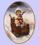 Winter Wonderland -  Sandra Kuck Christmas Plates - Ride into Christmas