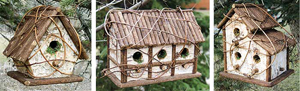 Birch Vine Bird Houses - Set of 3