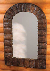 Arched Natural Bark Mirror