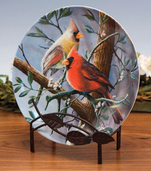 Leaf Motif Iron Platter Stand