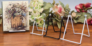 Plate Stands:  Adjustable Vinyl Coated Easels