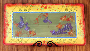 Gold Tone or Black Satin Scroll Wire Plate and
