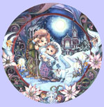 A Child Is Born - Jody Bergsma Christmas Holiday Plates - First Christmas
