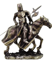 Medieval  Knight on Horse Statue