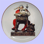 Dear Santa - Norman Rockwell Christmas Plate