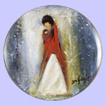 De grazia Holiday Miniature Plates with  frame