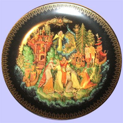 Great Condition made in 1990  The Story of the Stone Flower RUSSIAN LEGENDS PLATE  Vintage  8th plates in series