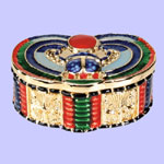 Winged Scarab Jeweled Box