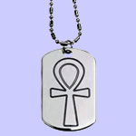 Egyptian Ankh Dog Tag Costume Jewelry