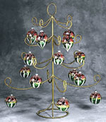 Gold Tone Twisted Wire 16 Ornament Display Tree - Gold-toned Twisted 16 Arm Ornament Display Tree