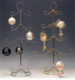 Silver Finish Ornament Display Tree 4 Tier 16 Arm with Removable Star - Silver Toned 16 Arm 4 Tier Ornament Display Tree